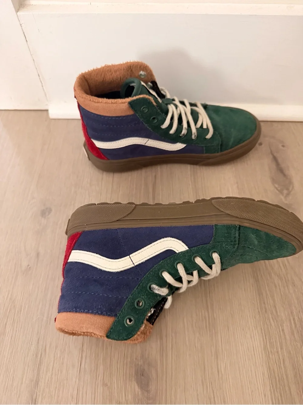 Vans Kids Multicolor High-Top Sneakers - Green/Navy/Brown/Red